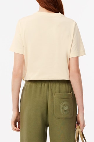 T-shirt em algodão biológico - Bege