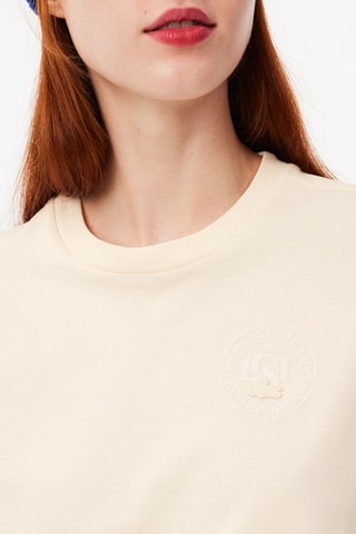 T-shirt em algodão biológico - Bege