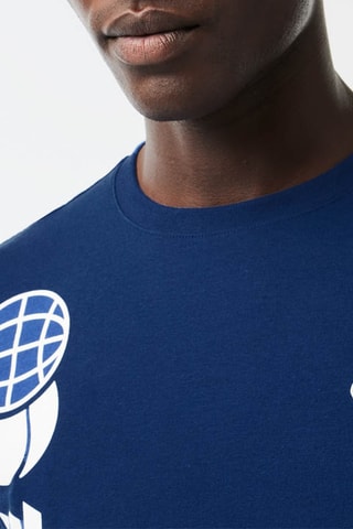 T-shirt em algodão biológico - Azul-elétrico