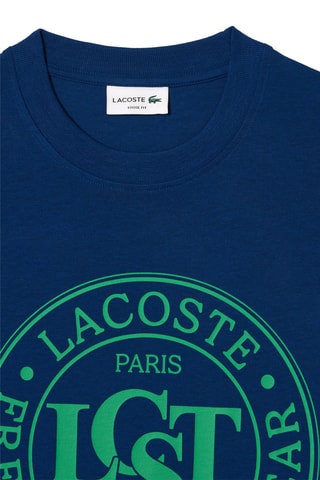 T-shirt em algodão biológico - Azul-elétrico