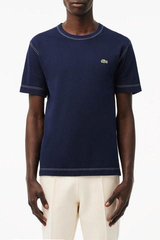 T-shirt em algodão biológico - Azul-marinho