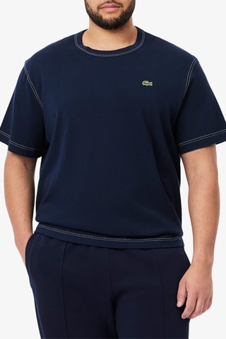 T-shirt em algodão biológico - Azul-marinho
