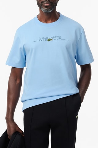 T-shirt em algodão biológico - Azul-celeste