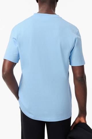 T-shirt em algodão biológico - Azul-celeste
