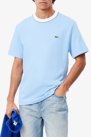 T-shirt em algodão biológico - Azul-celeste
