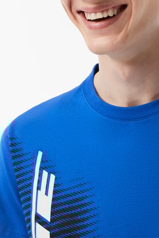 T-shirt em algodão biológico - Azul-real