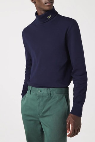 Camisola interior em algodão biológico - Azul-marinho
