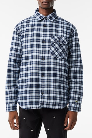 Camisa em algodão biológico - Azul-marinho