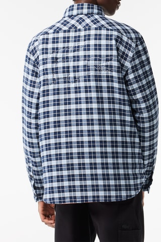 Camisa em algodão biológico - Azul-marinho