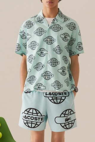 Camisa relaxed em algodão biológico - Azul-celeste