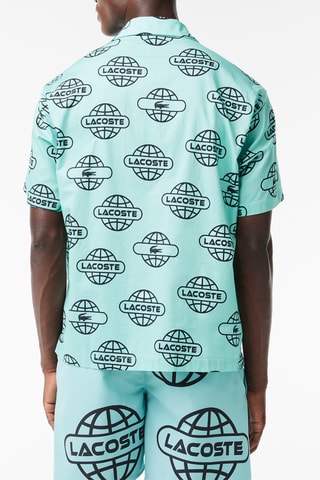 Camisa relaxed em algodão biológico - Azul-celeste