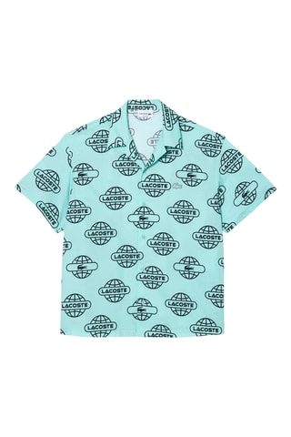 Camisa relaxed em algodão biológico - Azul-celeste