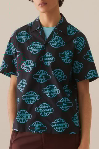 Camisa relaxed em algodão biológico - Preto