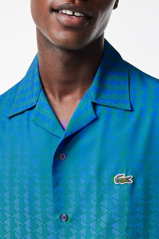 Camisa regular dip and dye - Azul-petróleo