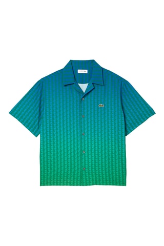 Camisa regular dip and dye - Azul-petróleo