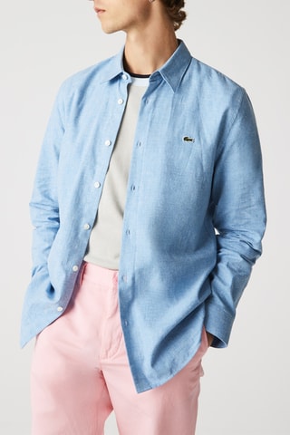Camisa slim - Azul-celeste mesclado