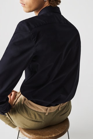 Camisa slim - Azul-marinho