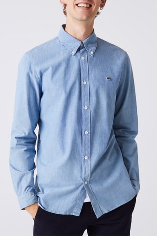 Camisa slim - Azul-celeste