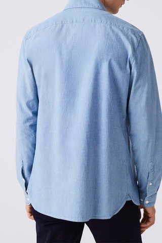 Camisa slim - Azul-celeste