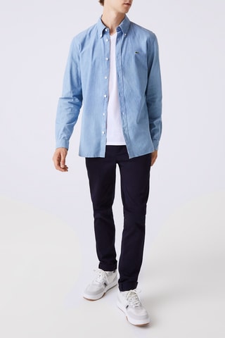 Camisa slim - Azul-celeste