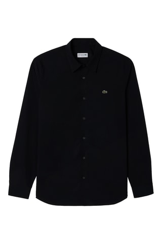 Camisa slim em algodão biológico - Preto