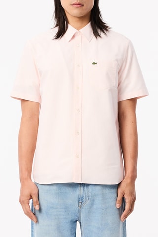 Camisa regular em algodão biológico - Rosa