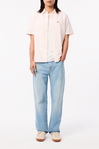 Camisa regular em algodão biológico - Rosa