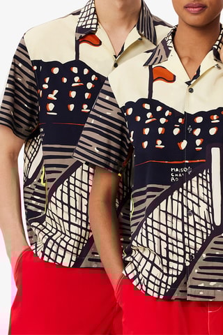 Camisa relaxed x Maison Château Rouge Bege