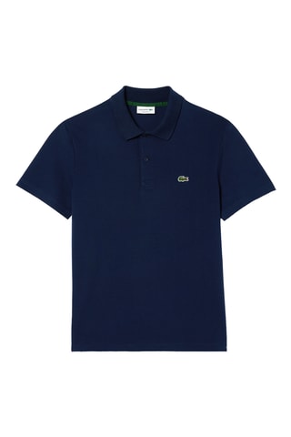 Polo regular em algodão biológico - Azul-marinho