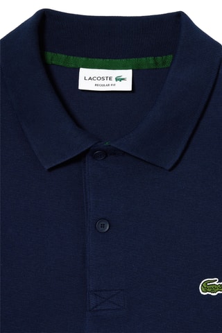 Polo regular em algodão biológico - Azul-marinho
