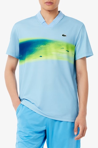 Polo slim Lacoste Tennis x Daniil Medvedev - Azul-celeste