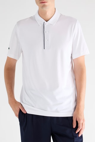 Polo - Branco e azul-marinho