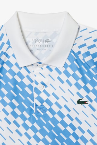 Polo regular Lacoste Tennis x Novak Djokovic - Branco e azul-petróleo