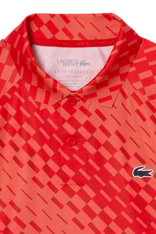 Polo regular Lacoste Tennis x Novak Djokovic - Vermelho e branco