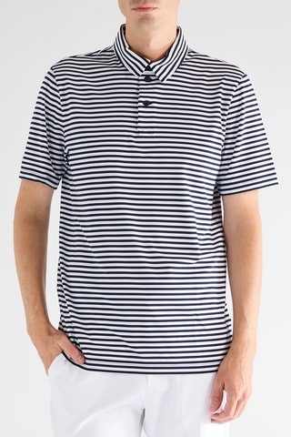 Polo - Azul-marinho e branco