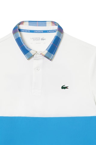 Polo regular - Branco e azul-elétrico