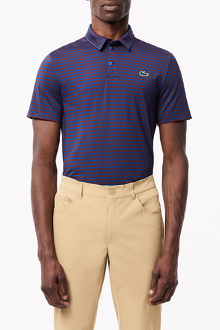 Polo regular - Azul-petróleo e castanho
