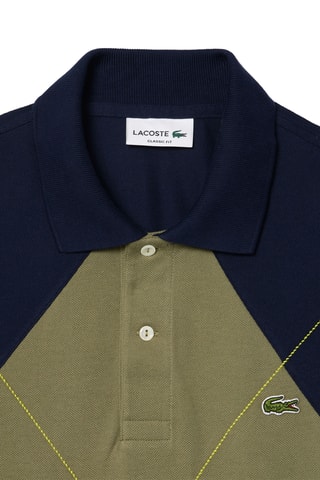 Polo em algodão biológico - Azul-marinho e caqui