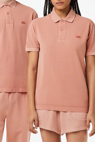 Polo em algodão biológico - Rosa-velho