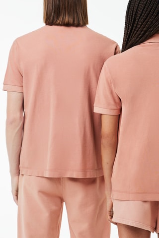 Polo em algodão biológico - Rosa-velho