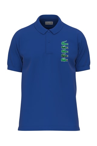 Polo em algodão biológico - Azul-real