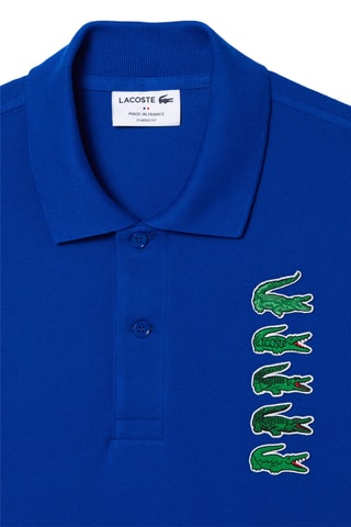 Polo em algodão biológico - Azul-real