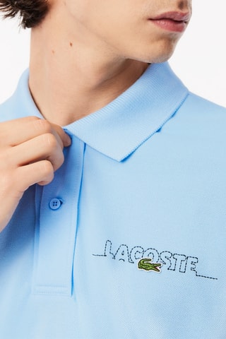 Polo em algodão biológico - Azul-celeste