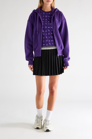 Sweat com capuz em algodão biológico - Violeta