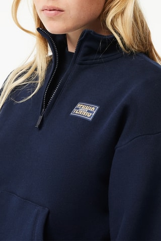 Sweat em algodão biológico - Azul-marinho