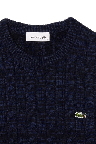 Camisola de lã e algodão biológico - Azul-marinho