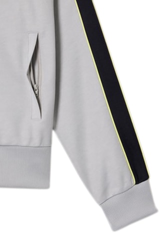 Sweat em algodão biológico - Cinzento-claro e preto