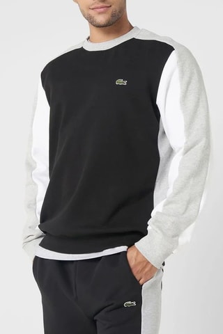 Sweat em algodão biológico - Preto e cinzento mesclado