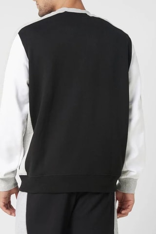 Sweat em algodão biológico - Preto e cinzento mesclado