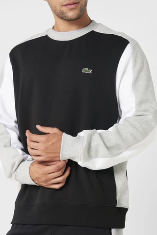 Sweat em algodão biológico - Preto e cinzento mesclado